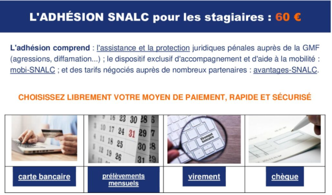 adhésion stagiaires